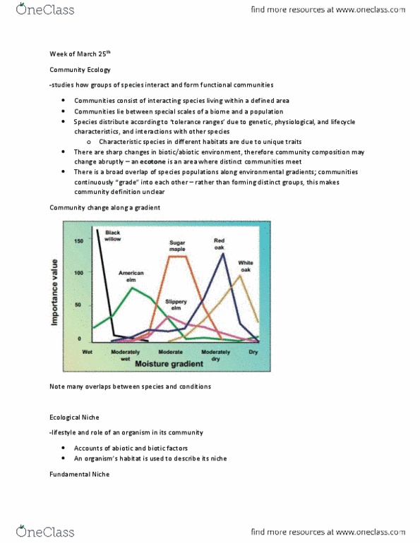 BIOL 103 Lecture Notes - Interspecific Competition, Chthamalus, Ecological Niche thumbnail