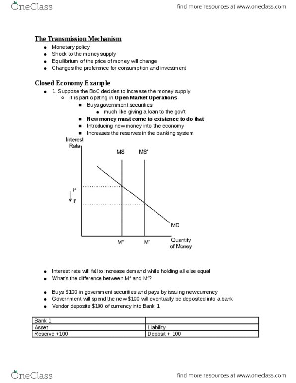 ECO102H1 Lecture Notes - Small Business, Monetary Policy, Canadian Dollar thumbnail