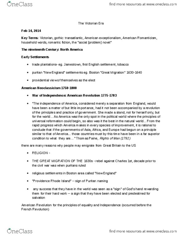ENGL 200 Lecture Notes - Margaret Hale, Free Indirect Speech, Higgins Family thumbnail