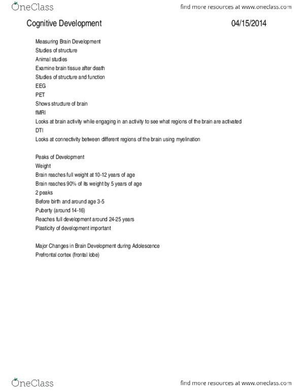 CD-0068 Lecture Notes - Hypothalamus, Impulsivity, Puberty thumbnail