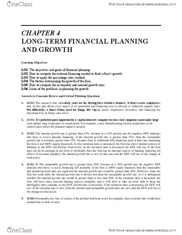 FIN 300 Chapter 4: FIN300 Ross Westerfield Corporate Finance Solutions Chapter 4 (8th Edition).pdf thumbnail