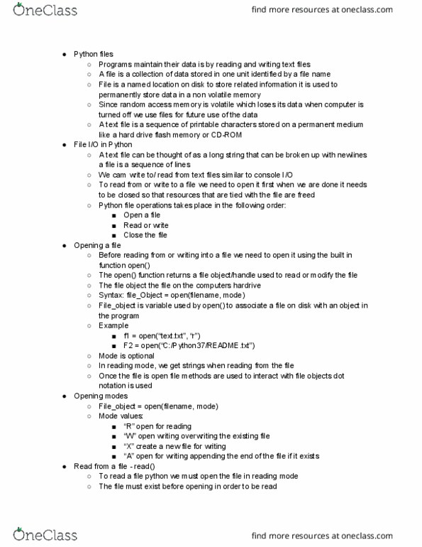 CS 022A Lecture Notes - Lecture 12: Flash Memory, Newline, Empty String thumbnail