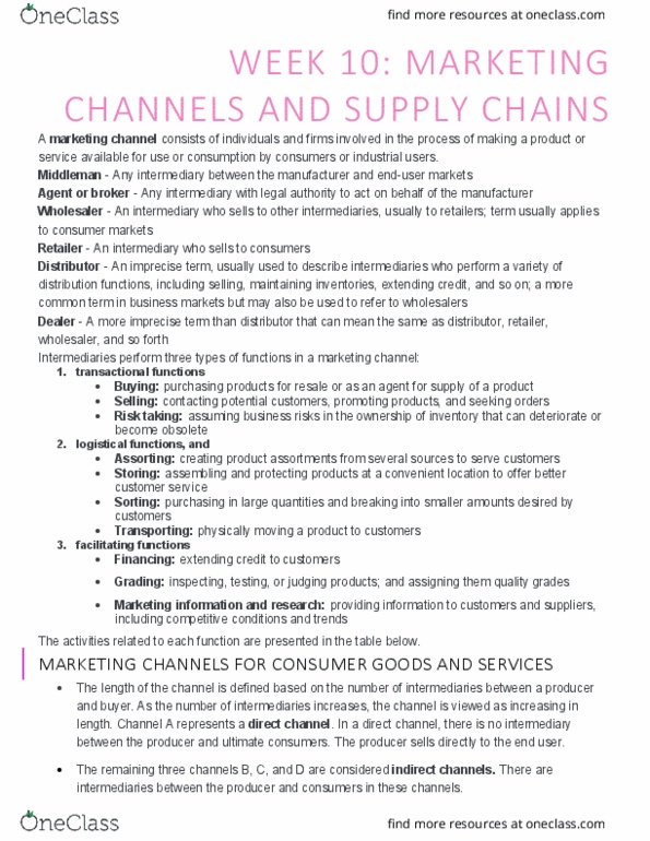 ARBUS302 Lecture Notes - Lecture 10: Breakcore, Direct Marketing, Logistics thumbnail