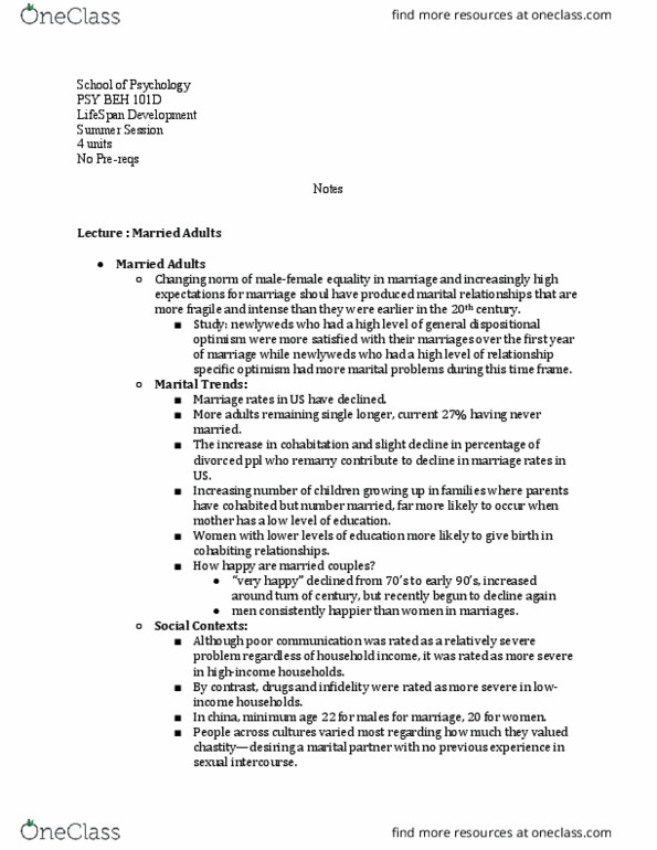 EURO ST 10 Lecture Notes - Optimism, Psy, Agreeableness thumbnail