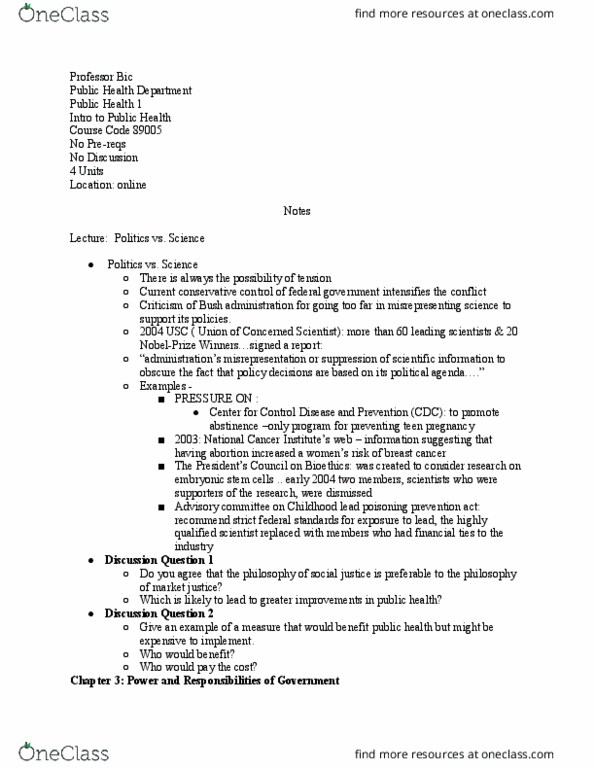 PUBHLTH 1 Lecture Notes - Lecture 38: Embryonic Stem Cell, Lead Poisoning, National Institutes Of Health thumbnail