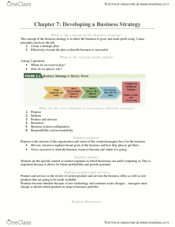 MGM101H5 Chapter Notes - Chapter 7-10: Pest Analysis, Swot Analysis thumbnail