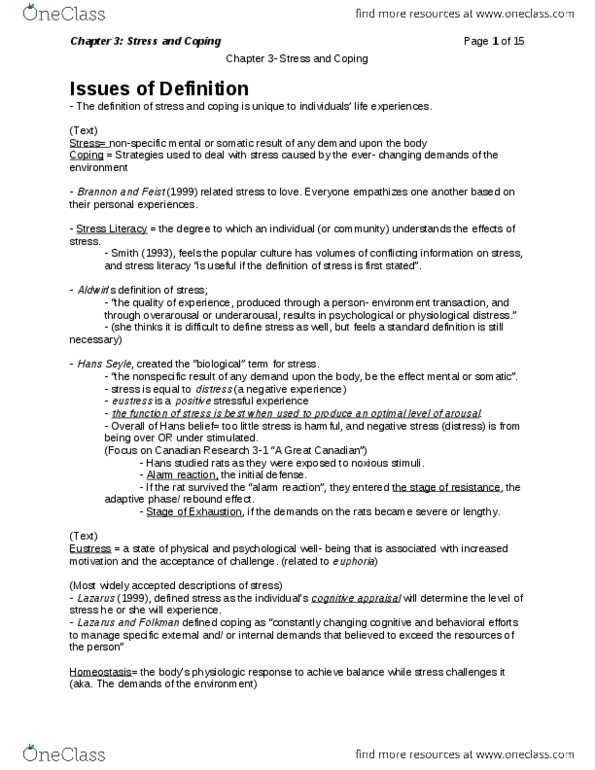 Psychology 2036A/B Chapter Notes -Sympathetic Nervous System, Autonomic Nervous System, Peripheral Nervous System thumbnail