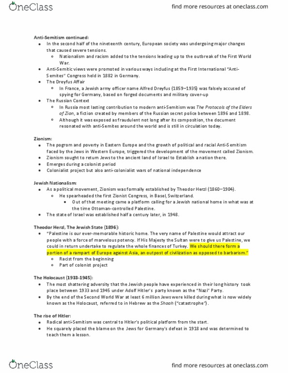 HUMA 1860 Lecture Notes - Lecture 7: Chuppah, Halakha, Arab League thumbnail