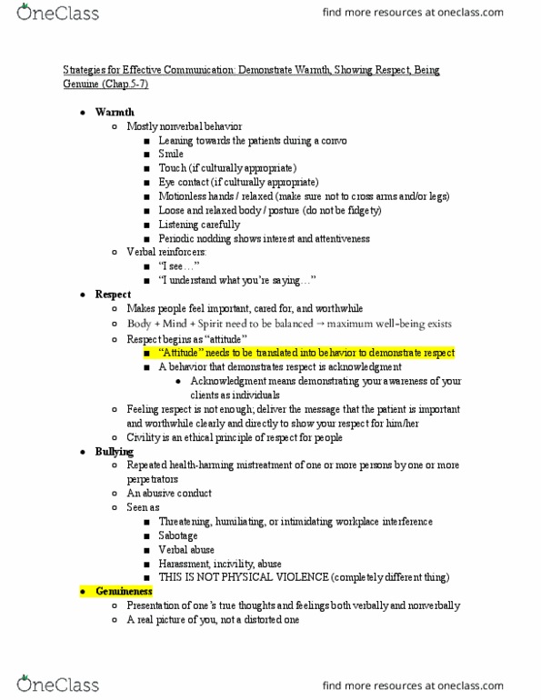 01:830:101 Lecture Notes - Lecture 5: Verbal Abuse, Eye Contact thumbnail