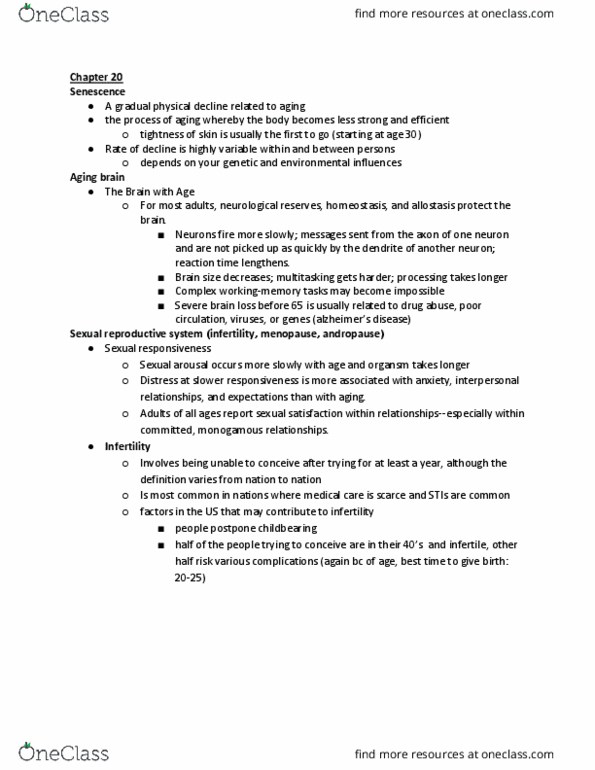 01:830:101 Chapter Notes - Chapter 20: Aging Brain, Late-Onset Hypogonadism, Sexual Arousal thumbnail