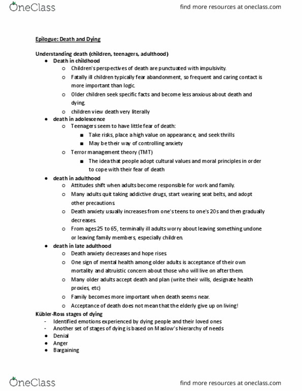 01:830:101 Chapter Notes - Chapter 26: Terror Management Theory, Impulsivity, Brainstem thumbnail