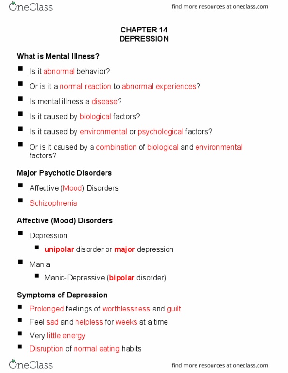 PSYC 401 Lecture Notes - Lecture 14: Mania, Biology Of Depression, Transcranial Magnetic Stimulation thumbnail