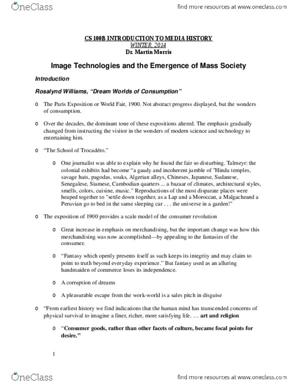 CS100 Lecture Notes - Susan Sontag, On Photography thumbnail