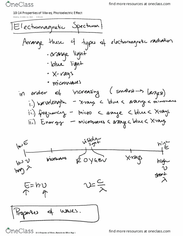 CHEM 111 Lecture 11: 10-14 Properties of Waves, Photoelectric Effect thumbnail