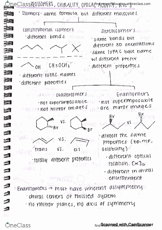 CHE 118A Lecture 9: Stereoisomers, Chirality, Optical Activity, R vs S thumbnail