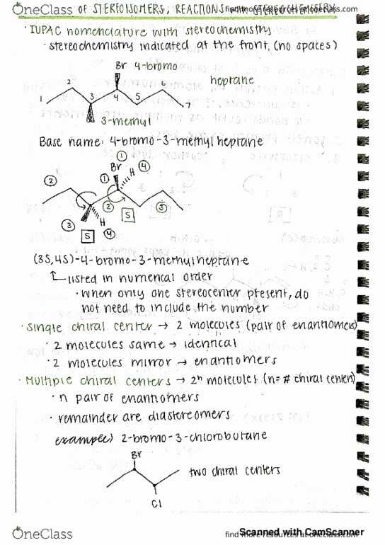 CHE 118A Lecture 10: Types of Stereoisomers, Reactions with Stereochemistry thumbnail