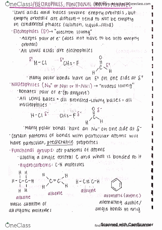 CHE 118A Lecture 4: Nucleophiles and Electrophiles, Functional Groups, Alkanes thumbnail