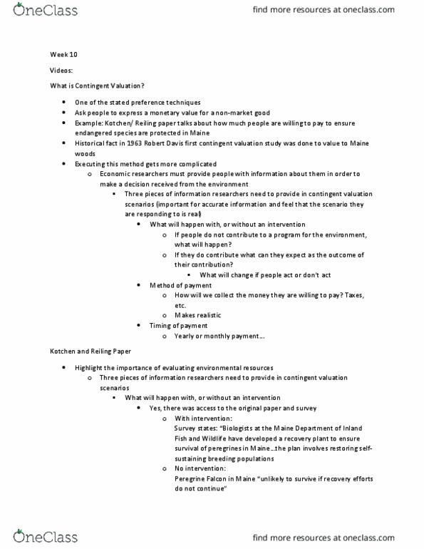 ECO 377 Lecture Notes - Lecture 12: Contingent Valuation, Starbucks, Diesel Fuel thumbnail