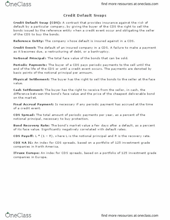 AFM479 Lecture Notes - Lecture 9: Credit Event, Itraxx, Accrual thumbnail