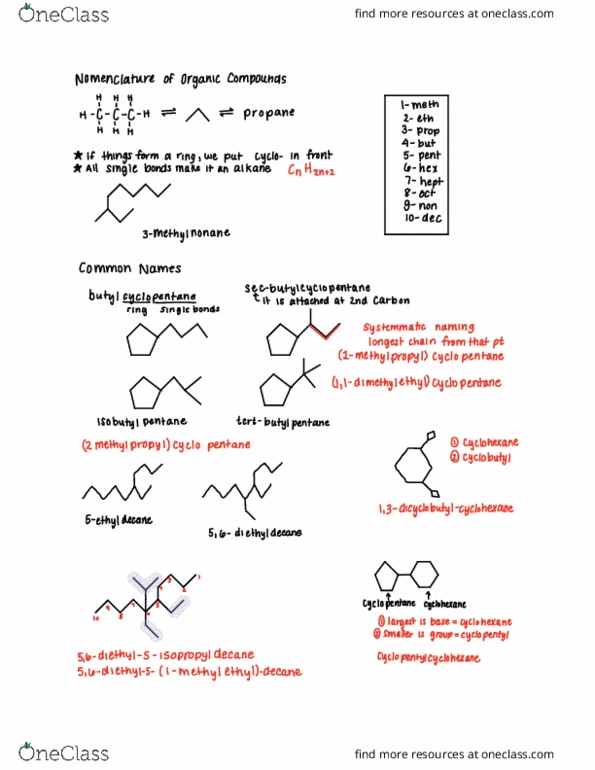 01:160:307 Chapter Notes - Chapter 1: Cyclopentane, Butyl Group, Decane thumbnail