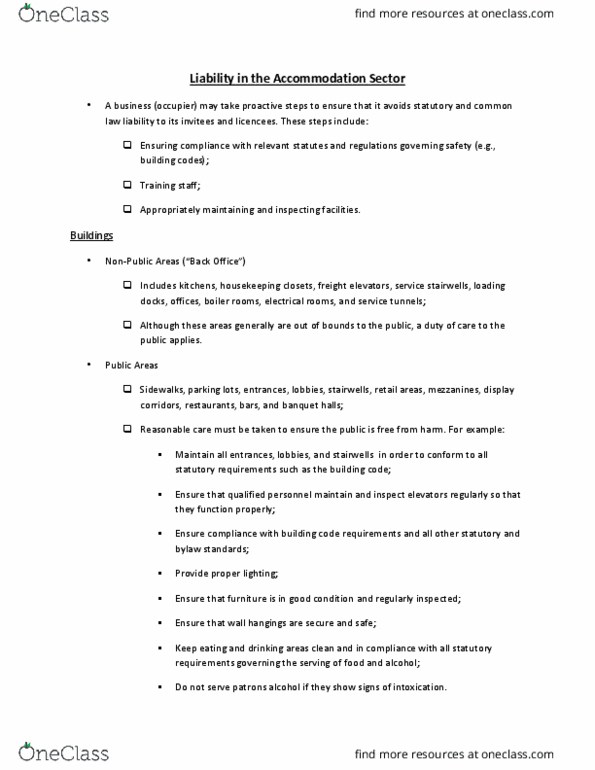 LAW 321 Lecture Notes - Lecture 3: Water Slide, Gas Heater, Chairlift thumbnail