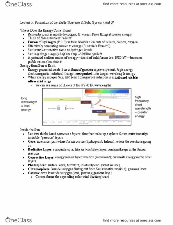 GSC 110 Lecture Notes - Lecture 5: Solar Flare, Gas Flare, Heliosphere thumbnail