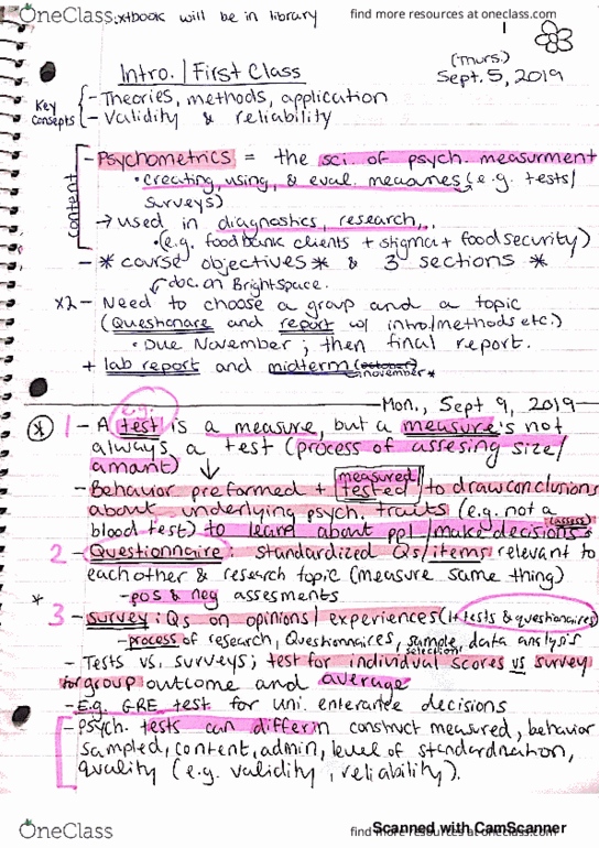 PSY 3307 Lecture 1: psychometrics class one thumbnail