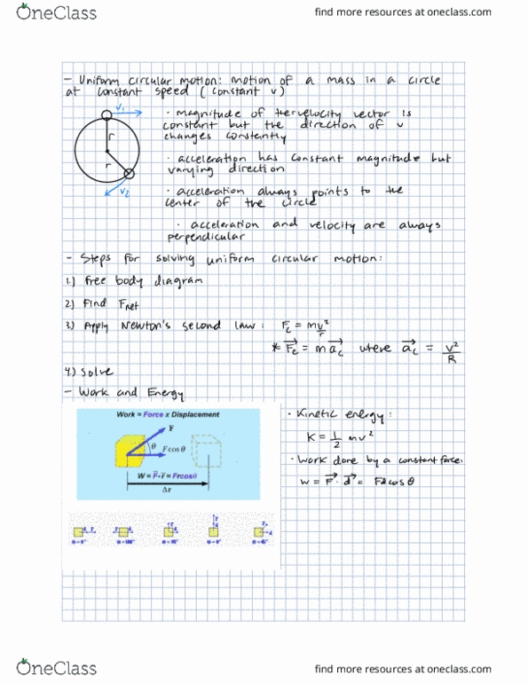 PHYS 221 Lecture Notes - Lecture 14: Circular Motion, Free Body Diagram, Kinetic Energy thumbnail