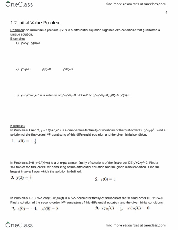 Math 324 Lecture 2 Math324 1 2 Practice Problems Oneclass