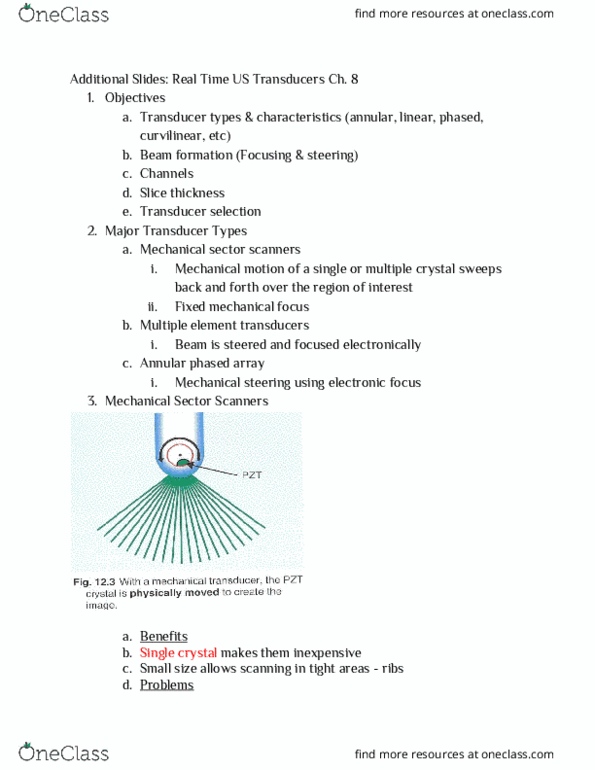 RIU 320 Lecture Notes - Lecture 15: Single Crystal, Lead Zirconate Titanate, Field Of View thumbnail