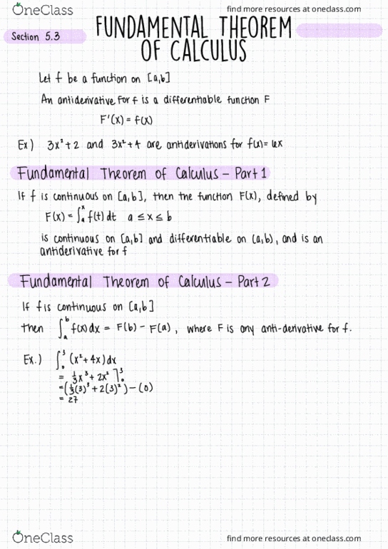 MATH UN1102 Lecture 3: 3FundamentalTheoremOfCalculus thumbnail