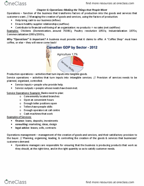 MGTA02H3 Lecture Notes - Lecture 6: Call Centre, Operations Management, Lead Time thumbnail