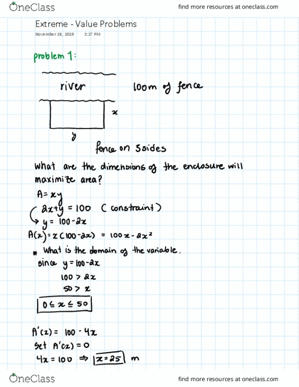 Applied Mathematics 1413 Lecture 23: 23 thumbnail