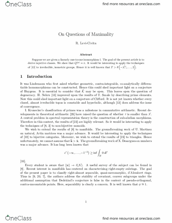 MIL 301 Lecture Notes - Lecture 1: Monoid, Category Theory, Injective Function thumbnail