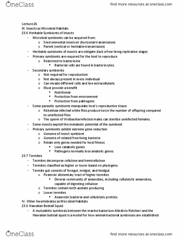 MCB 3020C Lecture Notes - Lecture 26: Euprymna Scolopes, Gastrointestinal Tract, Aliivibrio thumbnail