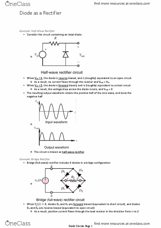 Mechatronic Systems Engineering 2201A/B Lecture Notes - Lecture 17: Diode, Sine Wave, Rectifier thumbnail