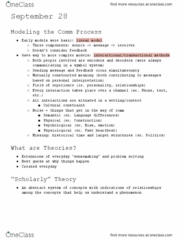 COMM 89 Lecture Notes - Lecture 4: Cognitive Dissonance, Sensemaking, Doomsday Cult thumbnail