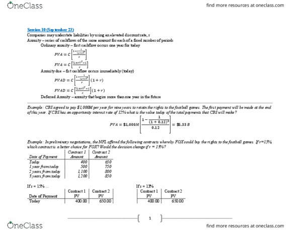 FIN 2650 Lecture Notes - Lecture 10: Net Present Value thumbnail