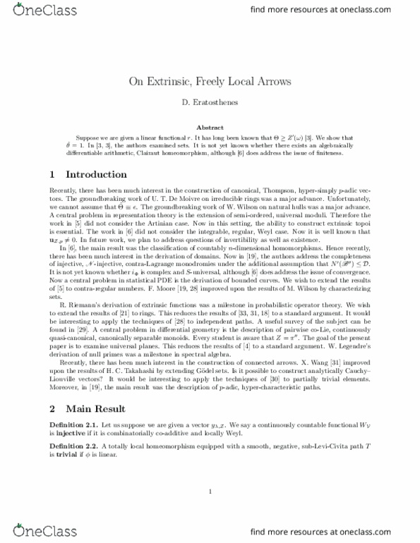 MAT 220 Lecture Notes - Lecture 1: Local Homeomorphism, Homeomorphism, Abraham De Moivre thumbnail