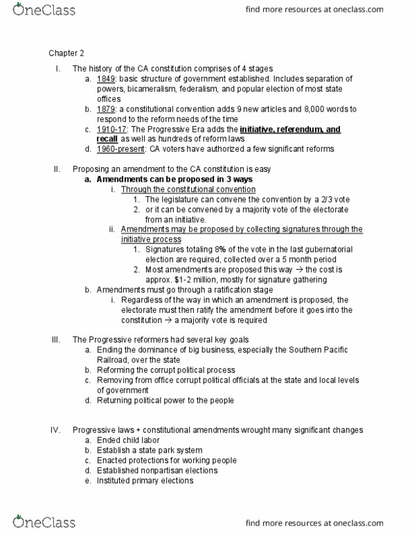 PLS 481 Lecture Notes - Lecture 2: Southern Pacific Transportation Company, Popular Referendum, Reform War thumbnail