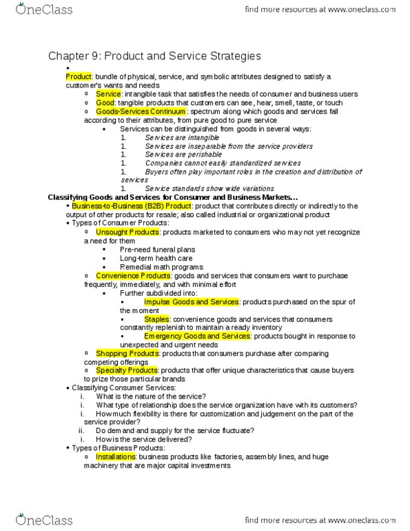 COMMERCE 2MA3 Chapter Notes - Chapter 9: Quality Management, Total Quality Management thumbnail