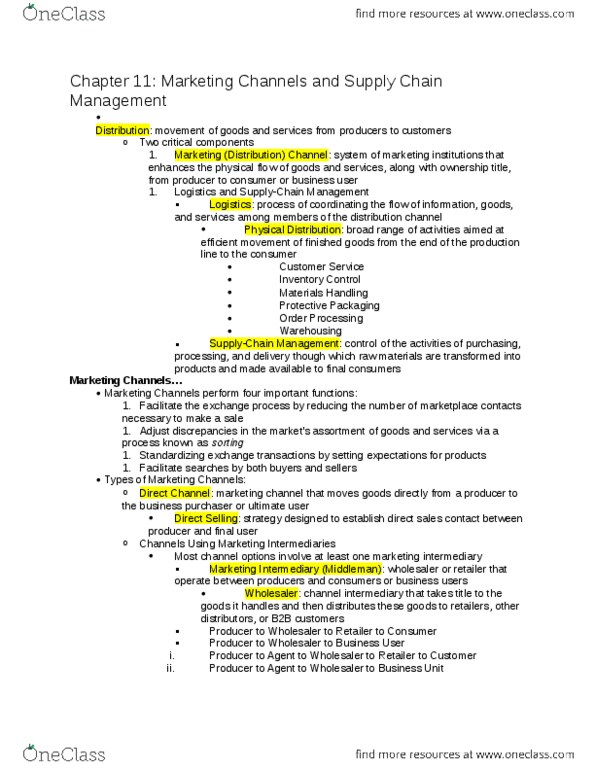 COMMERCE 2MA3 Chapter Notes - Chapter 11: Enterprise Resource Planning, Radio-Frequency Identification thumbnail