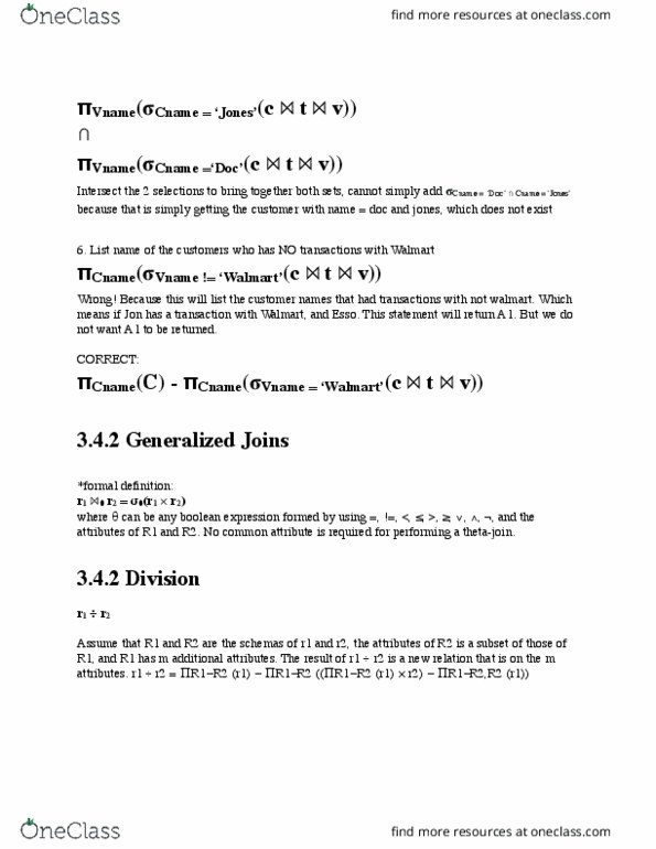 CIS 3530 Lecture Notes - Lecture 7: Boolean Expression thumbnail