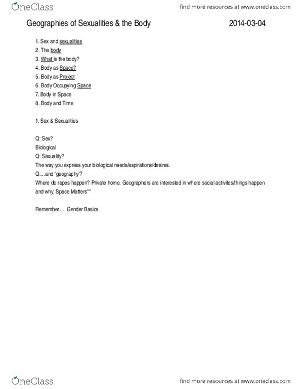 Geography 2410A/B Lecture Notes - Flatulence, Mucus, Burping thumbnail