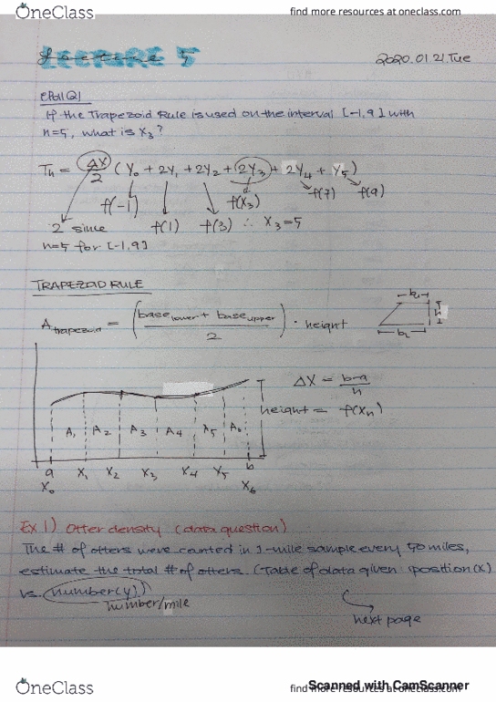 MATH 136 Lecture 5: Numerical Integration Method: Trapezoid Rule & Method of Successive Approximations thumbnail
