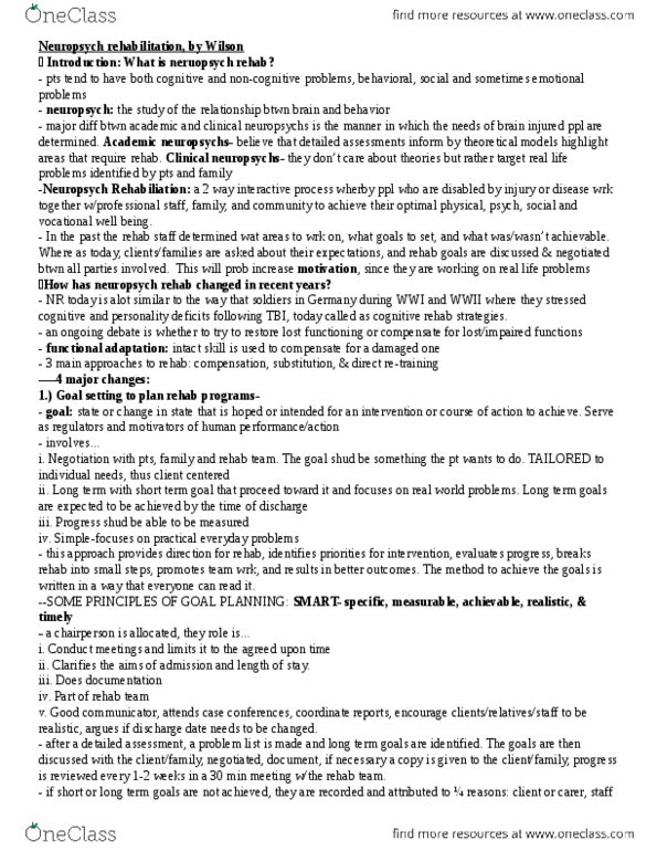 PSYC33H3 Chapter Notes -Costs In English Law, Acquired Brain Injury, Good Clinical Practice thumbnail