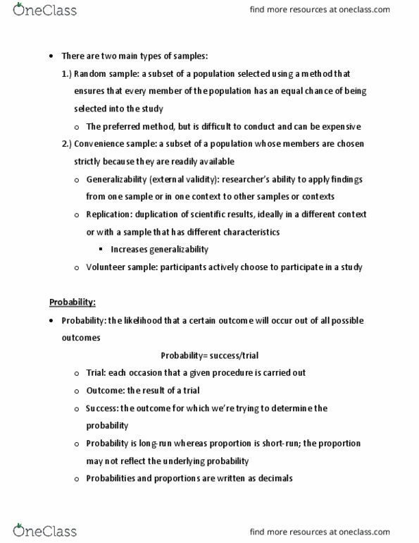 PSYC 301 Chapter Notes - Chapter 5: Illusory Correlation, Confirmation Bias, Statistical Inference thumbnail