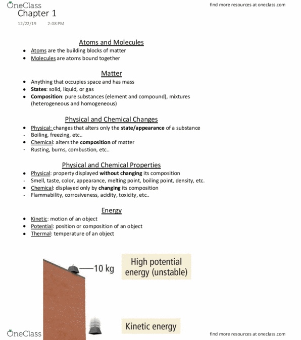 CHE-152 Lecture Notes - Lecture 1: Boiling Point, Combustibility And Flammability, Dimensional Analysis thumbnail