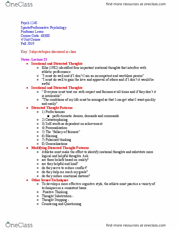 PSYCH 124S Lecture Notes - Lecture 23: Psych, Personalization, Situation Two thumbnail