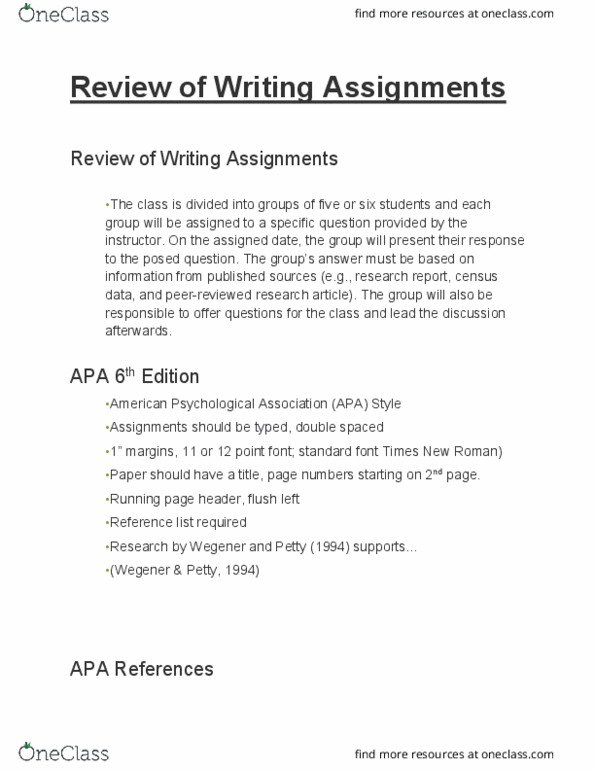 SOCI 359 Lecture Notes - Lecture 4: American Psychological Association, Times New Roman thumbnail